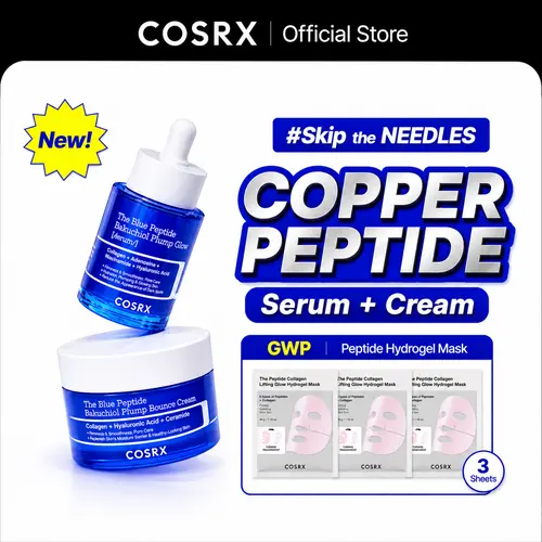 [VIRAL] [COSRX Official] COPPER PEPTIDE POWER DUO - Serum & Cream l COPPER PEPTIDE + BAKUCHIOL +, Smooth, Skin Care