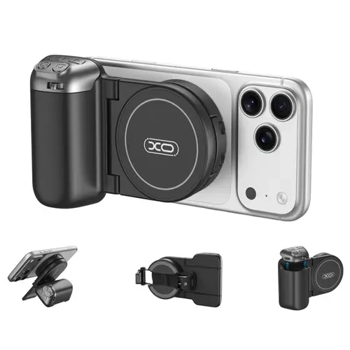 [BackToSchool] 2026 MagSafe Mag Grip Phone Holders & Mounts with Detachable Wireless Shutter Button, Ergonomic Portable Shooting Grip for iPhone/Android