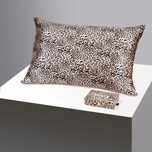 Blissy Animal Print Silk Collection – Pillowcase, Bonnet & Sleep Mask – 100% Mulberry Silk