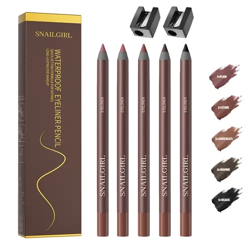 5PC/Set Waterproof Eyeliner Pencil – Transfer-Proof, Smudge-Resistant, Long-Lasting Anti-Drift Eye Liner with Smooth Creamy Formula, Easy-to-Apply Multi-Color Pencils for Daily Wear, Beginners, Transfer Proof Makeup, Anti-Drift Eyeliner. #sohochic