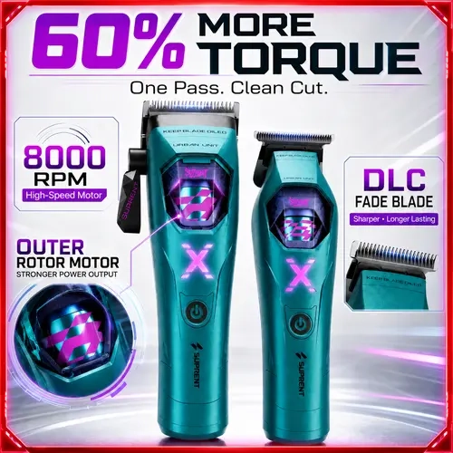 SUPRENT X-Cyber Hair Clipper 8000RPM Brushless Motor Cyberpunk Trimmer