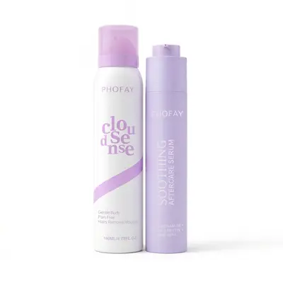 PHOFAY 2 in 1 Bikini Care  Set, Gentle Hair Removal Spray & Soothing Aftercare Serum with Niacinamide, Salicylic Acid & Aloe Vera for Smooth, Soft & Summer-Ready Skin for Women & Men,backtoschool