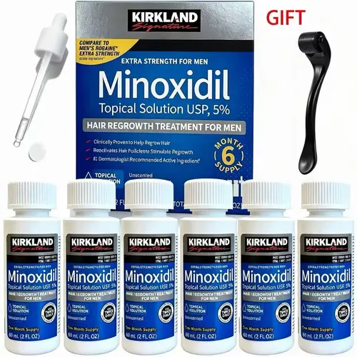 Kirkland Minoxidil 5% for Men & Women Universal Solution for Pattern Baldness & Thinning Liquid Hair Growth Booster 3-Month Supply| Targets Hair Thinning at the Root, -Enhances Hair Density & Supports Healthy Growth, Dermatologically Tested