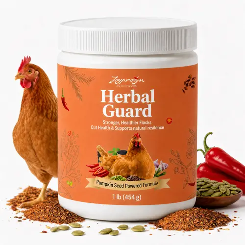 Joyprotyn Naturals Flock Armor Edible Poultry Dewormer Powder - All-Natural Dietary Gut Support Supplement with Pumpkin Seeds, Garlic, Oregano, Flax Seeds, 1 LB (16 oz),sohochic