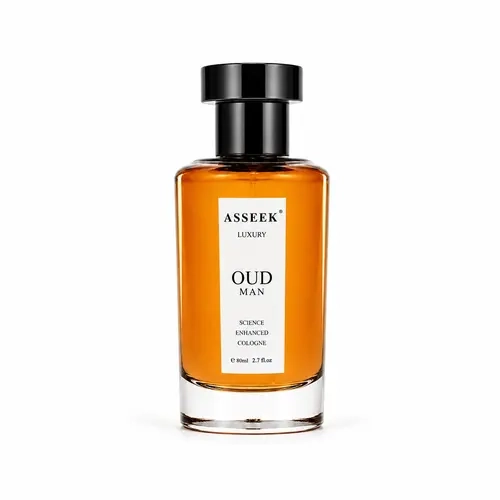 ASSEEK Luxury OUD MAN Men's Cologne 80ml (2.7 fl oz) | Sandalwood, Cedarwood, Leather, Iris & Amber | Aromatic Woody Fragrance | Warm Masculine Scent for Men