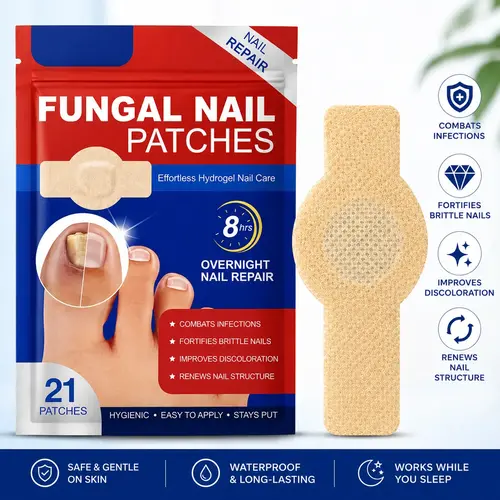 21 Count/bag Nail Health Care Patches,Toenail Fungus Treatment Extra Strength,Nighttime Nail Repair for Damaged,Fungal Nail Patches,Discolored Nails,Nail Health Care Patches,Suitable for Solving Fungal Nails and Other Nail Problems.