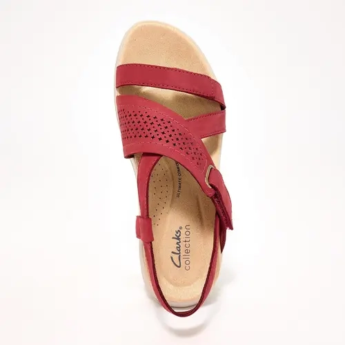 Clarks Collection Adjustable Leather Sandals -Maelynn Brook
