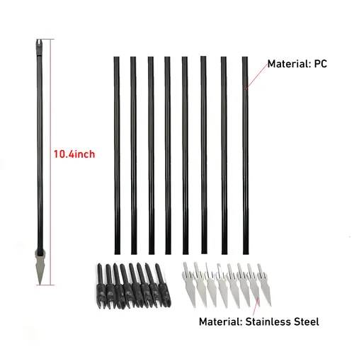 Targeting Arrows - 8-Piece Archery Arrows, Suitable for mini compound bow ranging from 8.8inch~16.4 inch in length