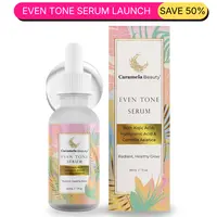 Caramela Beauty Even Tone Serum with Kojic, Glycolic & Hyaluronic Acids + Botanicals - Uneven Skin Tone Corrector, Dark Spots Treatment, Remedy for Dark Spots, Redness Reducer, 1 fl oz Skincare Essence