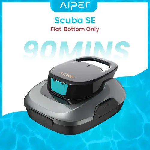 （LIMITED OFFER）AIPER (Flat Bottom ONLY.) Robotic Pool Cleaner, Cordless Pool Vacuum with Dual-Drive Motors, Pool Vacuum, Self-Parking Technology, Lightweight Water Powerful Performance Modern #smartliving,sohochic