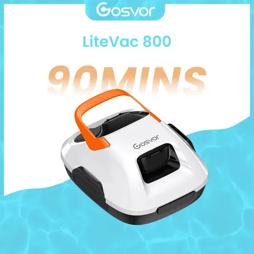 Cordless Robotic Pool Cleaner – Flat Bottom Only, 90-Min Runtime, Automatic Plug-Free Cleaning Vacuum for 860 Sq.ft Above Ground Pools, 7.5lb Portable, Debris Capture, 3h Quick Recharge, Self-Parking #smartliving,sohochic
