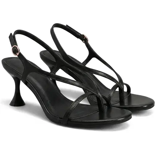 Coutgo Women's Slingback Kitten Heels Footwear - Open Toe Thong Sandals with Ankle Strap, Rubber Sole, Summer Dress Heels for Women,sohochic