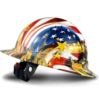Full Brim Vented Safety Helmet, Carbon Fiber Pattern HDPE Hard Hat with Sunshade, ANSI/ISEA Z89.1 Certified for Industrial Work summerwins