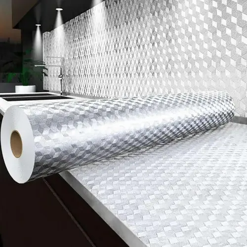 Waterproof Kitchen Wallpaper,Self Adhesive Foil for Cabinet Renovation, Oil-Proof Countertop Sticker, Easy Clean 15.7x16.4ft,sohochic