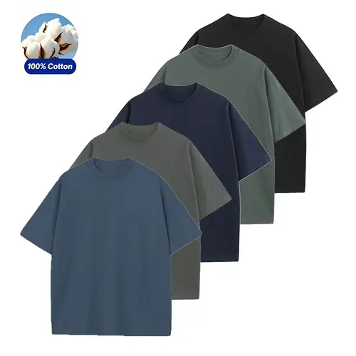 Men’s loose crew-neck short-sleeve T-shirt — premium solid-color men’s apparel, 100% pure cotton, breathable summer sports top, versatile everyday casual wear; men’s summer T-shirt, summer vibe.,sohochic