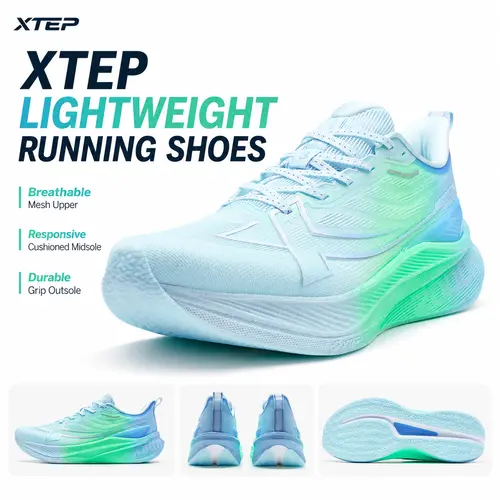 Xtep 2000km Series Men's Pro Running Shoes | Breathable Comfort Training Sneakers for Jogging, Marathon & Road Run