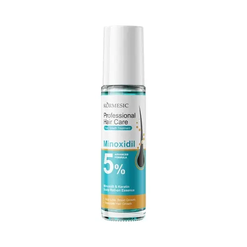 [BUY 1 GET 1 FREE] Advanced Hair Density Roll-On Serum | 5% Minoxidil &Keratin, 3% Rosemary,  | Scalp Serum for Reduced Hair Fall | Men & Women,sohochic