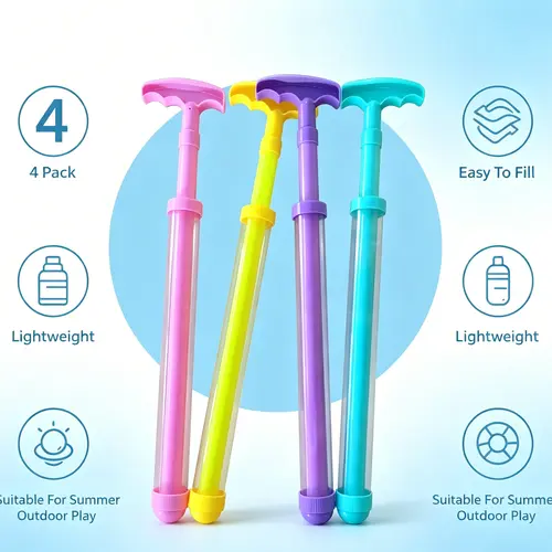 Random Color Firework Water Guns, Bulk Spray Water Guns, Outdoor Summer Pool Party Toy, 360 Degree Spraying Dual Nozzle, Outdoor Water Soaker, Waterblaster