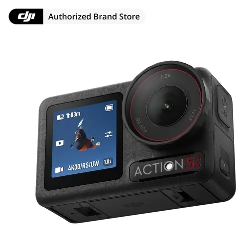DJI Osmo Action 5 Pro Waterproof Sports Action Camera - 1/1.3" Sensor, 4K/120fps Video, Subject Tracking, Stabilized Performance, Dual OLED Touchscreens, Portable Vlogging Camera with Photo and Video Features