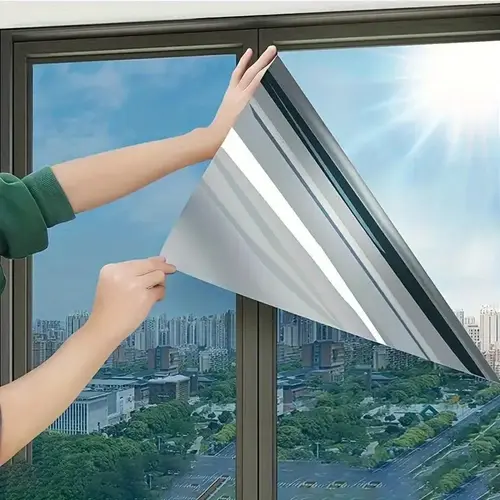 Anti-Peeping & Sunshade Window Film,Window Glass Film,Balcony & Office One-Way Perspective Sticker Film, Privacy Window Film