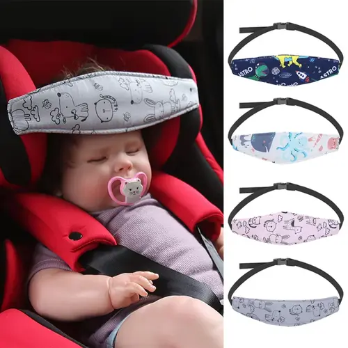 Adjustable Head Fit Crepe Neck Support Pillow - Soft Sleep Positioner, Car Accessories, Gift for Car Seats