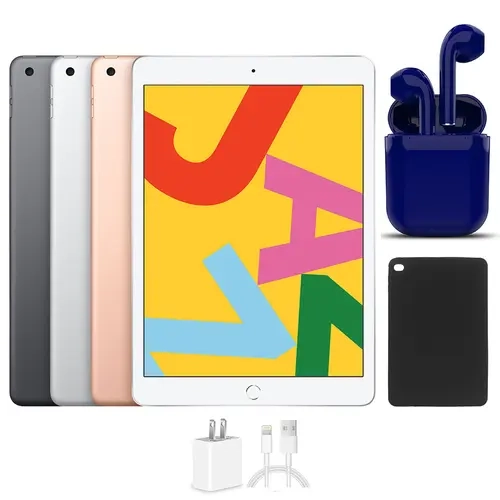 Refurbished Apple iPad 10.2-Inch, 32GB-128GB, Wi-Fi Only, All Colors, Bundled (Good condition)