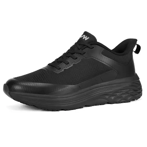 AVW Men's Closed Worker Footwear - Chef Waterproof Work Shoes, Arch Support Insole, Non-Slip Cushioned Thick Sole, Breathable Knit, Lightweight Safety Walking Shoes, Round Toe,sohochic