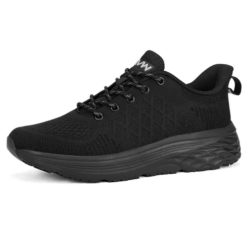 Slip & Water Resistant Work Shoes for Men -Oil-Proof Safety Breathable Mesh,All-day Wearing Comfort for Mens Work Sneakers for Restaurant Kitchen,sohochic
