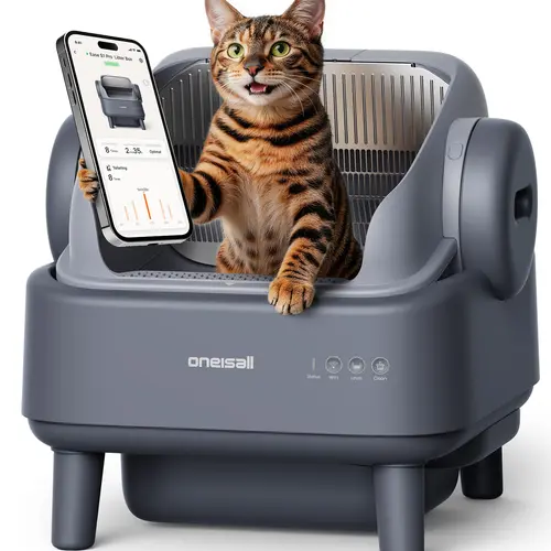 sohochic Oneisall Smart Self-Cleaning Litter Box , Open-Top Easy Rinse Structure, APP Remote Control,  11L Big Waste Drawer For Adult Large Cats