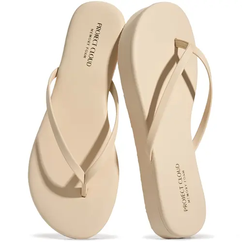 Project Cloud Women's | Summer Thong Sandals for Women 2026 | Girls' Casual Walking Footwear | Memory Foam | Lightweight | Non-Slip - Elevation