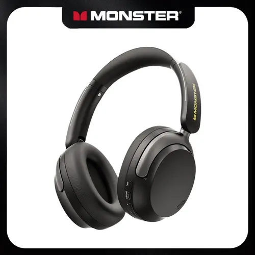 Monster Persona 3rd ANC Noise Cancelling Over-Ear Headphones - Adjustable Bluetooth 6.0, 165H Battery Life, Foldable, Dual Device Connection, 40mm Drivers, 5-Mic ENC, for Travel, Work From Home, Back to School - Headphones for School