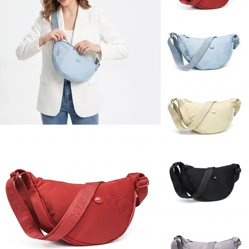 Women's WDX Fashion Crossbody Handbag - Aesthetic Shoulder Style, Saddle Bum Bag, Travel-Dual-Use Chest or Crossbody Commuter Dumpling Design, Solid-Color Nylon Lightweight Urban Minimalist Waist Option, Ideal Gift for Mother’s Day, Valentine’s Day