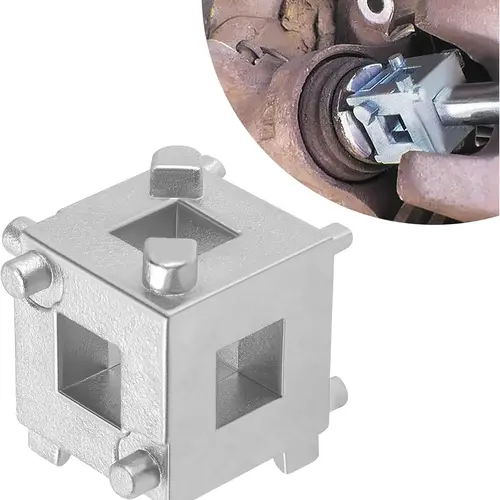 Steel Brake Caliper Piston Tool, Disc Brake Piston Rewind Compressor Adapter with 6 Contact Profiles, 3/8 Inch Drive for Auto Brake Service,toolupgrade