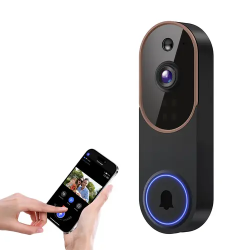1080p Wireless Video Doorbell Camera, AI Human Detection, Live View, 2-Way Audio,  Night Vision, 2.4G Wi-Fi, Cloud Storage, Indoor/Outdoor Surveillance Cam