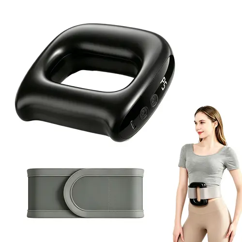YICF Cordless Portable Full Body Massager - Adjustable Intensity, 5 Speeds, Batteries Built-In, Battery Powered, Heating Function, Waist & Back Muscle Recovery, Deep Tissue Percussion, Enhances Relaxation Experience, Ideal Gift for Parents