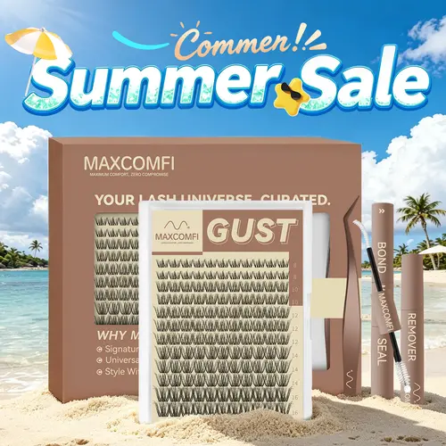 GUST |  Maxcomfi DD Curl Cluster 2.0 Multi-Pack | Natural Layered Lash Clusters | Natural Lashes Clusters Waterproof Cryproof  Longlasting Party Mother Gifts SummerVibes