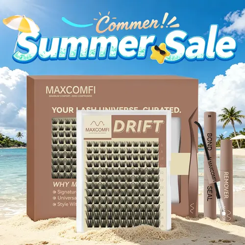 DRIFT | Maxcomfi DD Curl Cluster 2.0 Multi-Pack | FluffyLayered Lash Clusters |  Volume Lashes Clusters Waterproof Cryproof  Longlasting Party Mother Gifts Summerlashes
