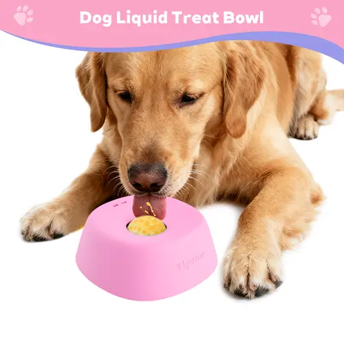 Yipetor Yogurt Slow Feed Dog Bowl [Buy 1 Get 1 Free]- Splash-Free, Detachable Parts, Built-In Rolling Ball, No Spill for Liquid Treats/Bone Broth, Less Floor Mess, Multi-Purpose for All Breeds (Free Gift, Buy 2 Get 1), Splash‑Free Bowl, Bone Broth Ready