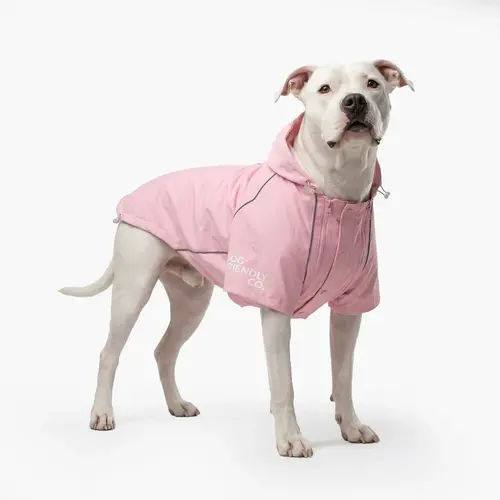 Storm Pro Dog Raincoat - 1-Piece Universal Pet Rainwear with Adjustable Zips, Harness Clip Slot, Practical Fit, Shorten-Lengthen Design, Windproof Waterproof Fabric, Any Weather Use, Night-Time Visibility, Stays Dry