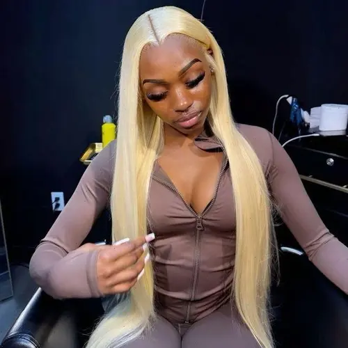 [Live Only]Tuneful 613 Lace Front Wig Human Hair 180 Density Blonde Wig Human Hair 13X6 HD Transparent Straight Lace Front Wigs Blonde Human Hair Wig for Women Pre-Plucked with Baby Hair