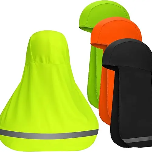 Yeomoo 4 Pieces Hard Hat Sun Shade with Neck Flap, Cooling Skull Cap for Outdoor Work, Fishing & Hiking