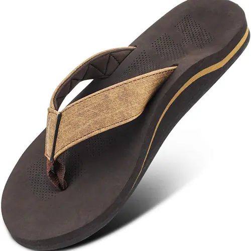 WALKHERO Men's Orthotic Arch Support Sandals - Fabric, Featherlight, Lightweight-Durable, Soft Cushion Footbed, High-Grip Athletic Slide Flip Flops for Summer Poolside Use,sohochic