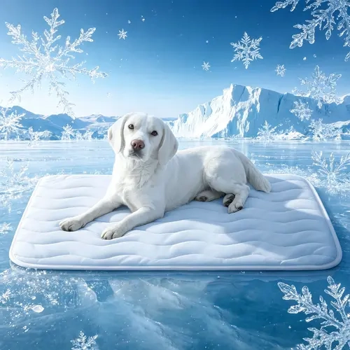 Cooling Pet Mat Eco-Friendly Cooling Pad for Large Dogs Pet Owners Pet and Cat House Use in Crate Tunk Camping Outdoors Portable Machine Washable Durable Without Gel Outdoor Activities Summer Extra Large Pad for Small Big Dogs Cats