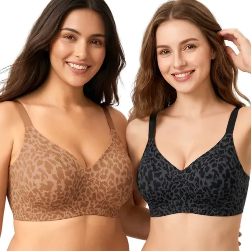 LUCKMEEY Women Jelly Bras Wirefree Full Coverage No Underwire Everyday Bras, Full Coverage Padded No Underwire Support Bra, Comfort Push-Up Everyday T-Shirt Bra Fit Curvy#tiktokshopbacktoschool#sohochic