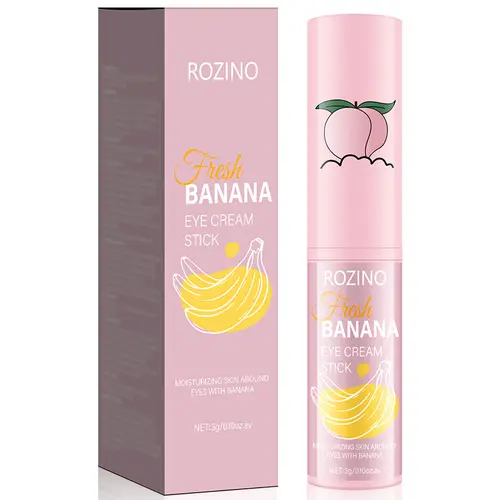 ROZINO Banana Eye Balm Stick - Hydrating, Lightweight Under Eye Care for Daily Moisture, Office & Travel Size Portable Skincare Stick, 3g Treatments