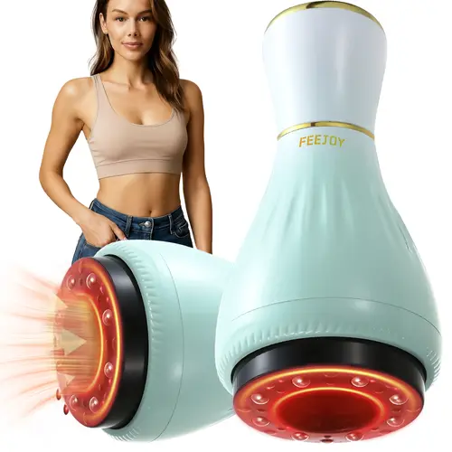 Electric Cupping Massager for Body with Suction, Microcurrent, Red Light & Heat, 12 Intensity ,for Back, Neck & Shoulder Comfort,Thoughtful Gift for Mom, Dad, Family & Friends, Body Oil, Kit,sohochic