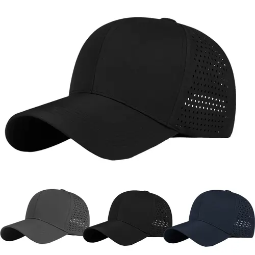 Unisex Laser-Perforated Quick-Drying UV-Protective Breathable Adjustable Stylish Lightweight Sports Sun Cap - For Fishing, Outdoor Activities | Men's, Women's Adjustable Stylish Hat, Lightweight Adjustable Cap,sohochic