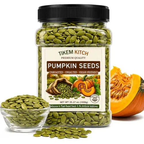 Raw Pumpkin Seeds (Expertly Hulled/Shelled Pepitas), 300g-1000g (10.58oz-35.27oz) Bulk Packs, Clean, All-Natural, Unsalted, Sugar-Free, Keto-Friendly Snack, Vegan, Mineral-Rich, for Healthy Snacks, Granola