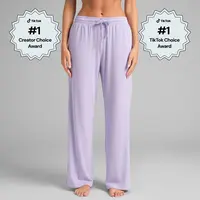Comfrt | Rib Contour Pant | Ribbed Straight Leg Lounge Pants for Women, Soft Casual Bottoms