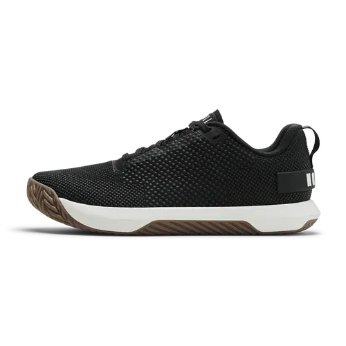 NOBULL Women's Outwork Flex Shoe in Jet Black Classic White Gum - OG Strength Training Shoe, Durable Gym Trainer, Lifting Sneaker